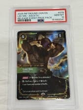 Riftbound Lee Sin Ascetic ORIGINS Gold-Stamped Release Event Promo Card PSA 10