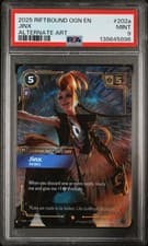 2025 RIFTBOUND: LEAGUE OF LEGENDS OGN-ORIGINS ALTERNATE ART JINX - REBEL PSA 9