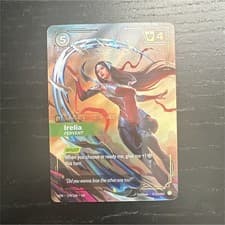 Riftbound Irelia Fervent Overnumbered 174/166 EN rare trading card