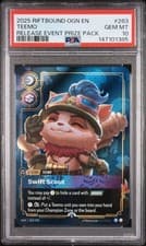 2025 Riftbound Origins Teemo Release Event Prize Pack #263 PSA 10 GEM MINT