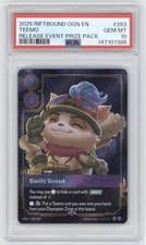 2025 RIFTBOUND: LEAGUE OF LEGENDS OGN-RELEASE EVENT PRIZE PACK #263 TEEMO PSA 10
