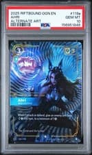 2025 RIFTBOUND LEAGUE OF LEGENDS AHRI INQUISITIVE ALT ART #119a /298 PSA 10