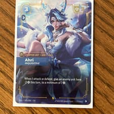Riftbound LoL TCG Ahri Champion Unit Inquisitive SP3/006 EN Alt Art Foil