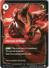 DECREE OF RAGE 015/166 RIFTBOUND FOIL NM/M