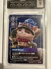 Riftbound Teemo Swift Scout Plated Legend Prizewall 263/299 PCG 9