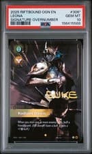 2025 Riftbound OGN EN Signature Overnumber #306 Leona PSA 10 GEM MINT