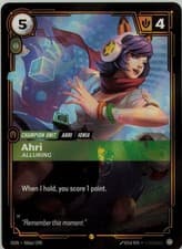 AHRI - ALLURING (ALTERNATE ART) 066A/298 SHOWCASE ORIGINS RIFTBOUND FOIL NM
