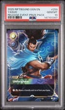 2025 RIFTBOUND: LEAGUE OF LEGENDS OGN-ORIGINS #259 YASUO - UNFORGIVEN PSA 10