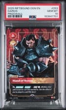 2025 RIFTBOUND OGN-ORIGINS PLATED LEGENDS #253 DARIUS PRIZEWALL PSA 10