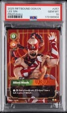 Riftbound Lee Sin Plated Metal Prize Wall Origins 257/298 PSA 10