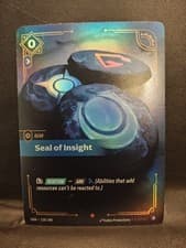 RIFTBOUND Seal of Insight FOIL Card OGN 120/298