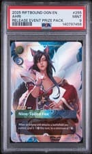 2025 RIFTBOUND AHRI ORIGINS RELEASE EVENT PRIZE PACK #255 PSA 9