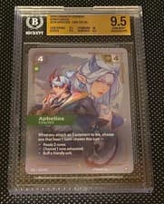Riftbound Spiritforged #224 Aphelios Exalted SC Overnumbered - BGS 9.5 Gem Mint