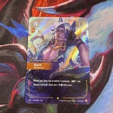Riftbound League of Legends Crystal Rose Sett Brawler SP4/006 Foil Alt Art | NM