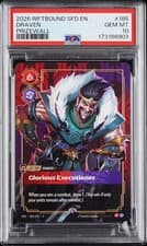 Riftbound Draven Plated Metal Prize Wall Spiritforged 185 /221 PSA 10