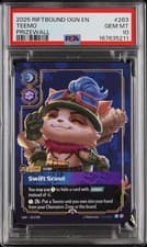 Riftbound Teemo Swift Scout Plated Metal Prizewall Origins 263/298 PSA 10